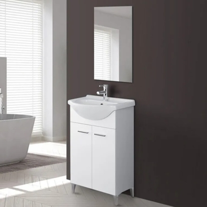 Immagine di COMPOSIZIONE BAGNO 55CM 2ANTE BIANCO